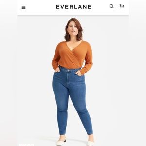 Everlane Skinny Jeans Tall Mid-Blue, size 27 tall